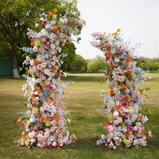 Flower Arch Colorful Set Artificial Florals Backdrop for Wedding Proposal Party Decor