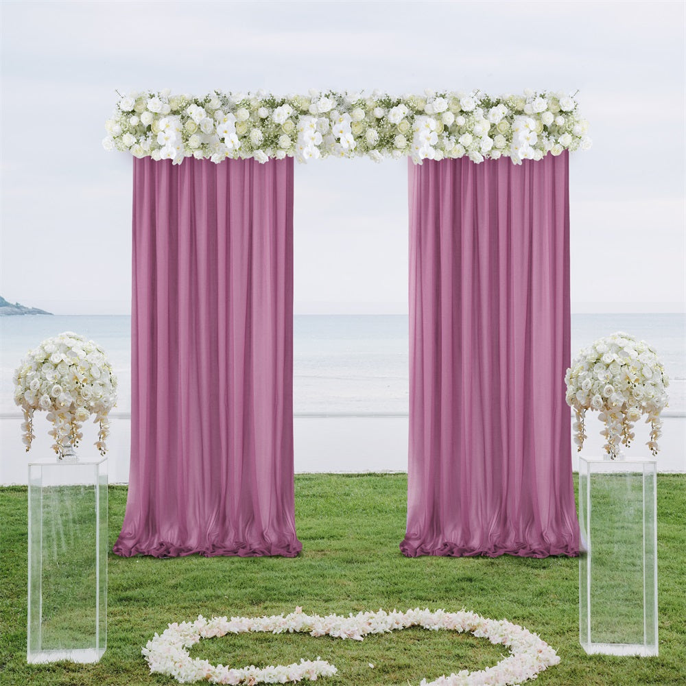 Chiffon Draping Curtains Draps Backdrop for Weeding Party Baby Shower Ceremony Window Decor - KetieStory