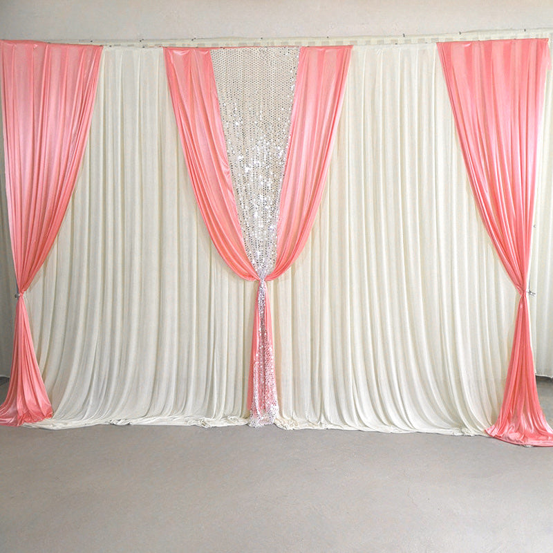 Ice Silk Draping Curtains Drapes Backdrop for Weeding Parties Ceremony Photography Banquet Event Party - KetieStory