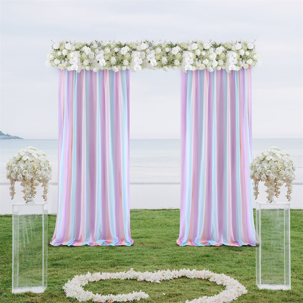 Chiffon Draping Curtains Draps Backdrop for Weeding Party Baby Shower Ceremony Window Decor - KetieStory