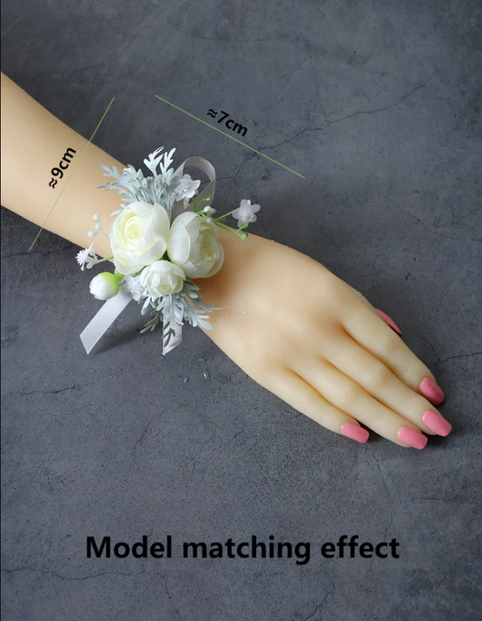 Wrist Flower Gray Series for Wedding Party Proposal Decor - KetieStory
