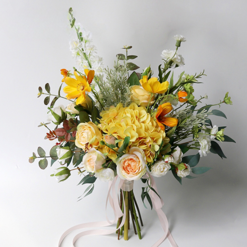 Bridal Bouquet Autumn Orange Green for Wedding Party Proposal - KetieStory