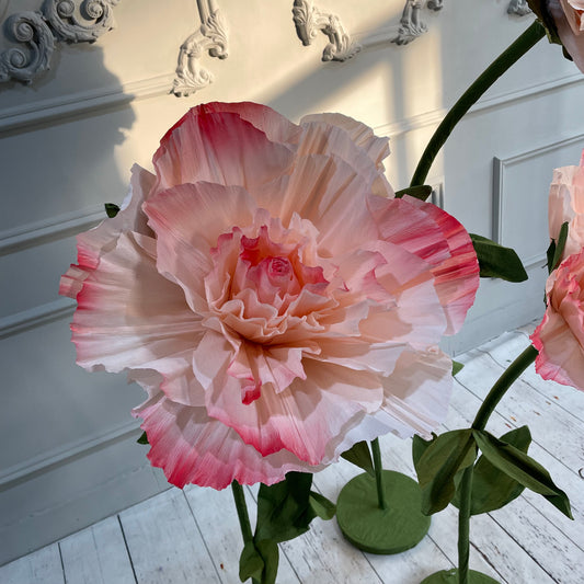 Set of 3 Pink Paper Flowers for Wedding Party Home Decor Event - KetieStory