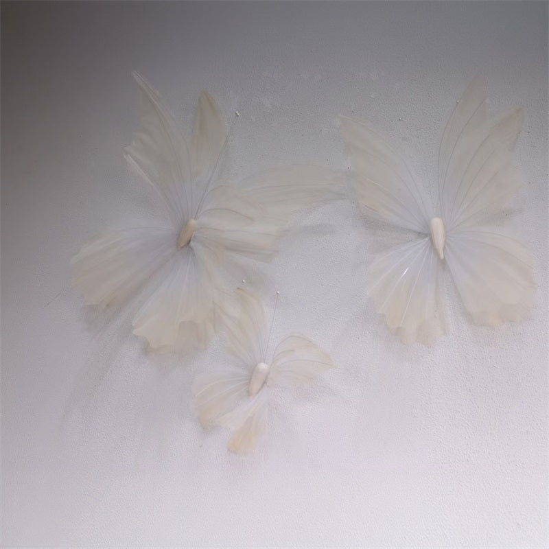 Set of 3 Giant Gauze Butterfly for Wedding Party Proposal Home Decor - KetieStory