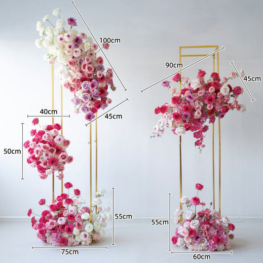 100% handmade, the rose red hanging flower set provides a lifelike appearance and is easy to set up.