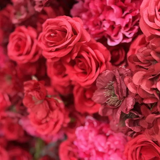 Flower Wall Butterfly Red Rose Floral Backdrop For Wedding Party Proposal Decor