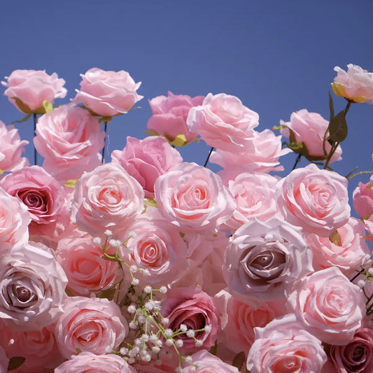 8x8ft Blush Pink Heart-Shaped Wedding Arch for Romantic Party Decor