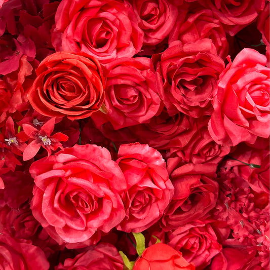 Flower Arch 5D Red Roses Fabric Floral Arch Backdrop Proposal Wedding Party Decor