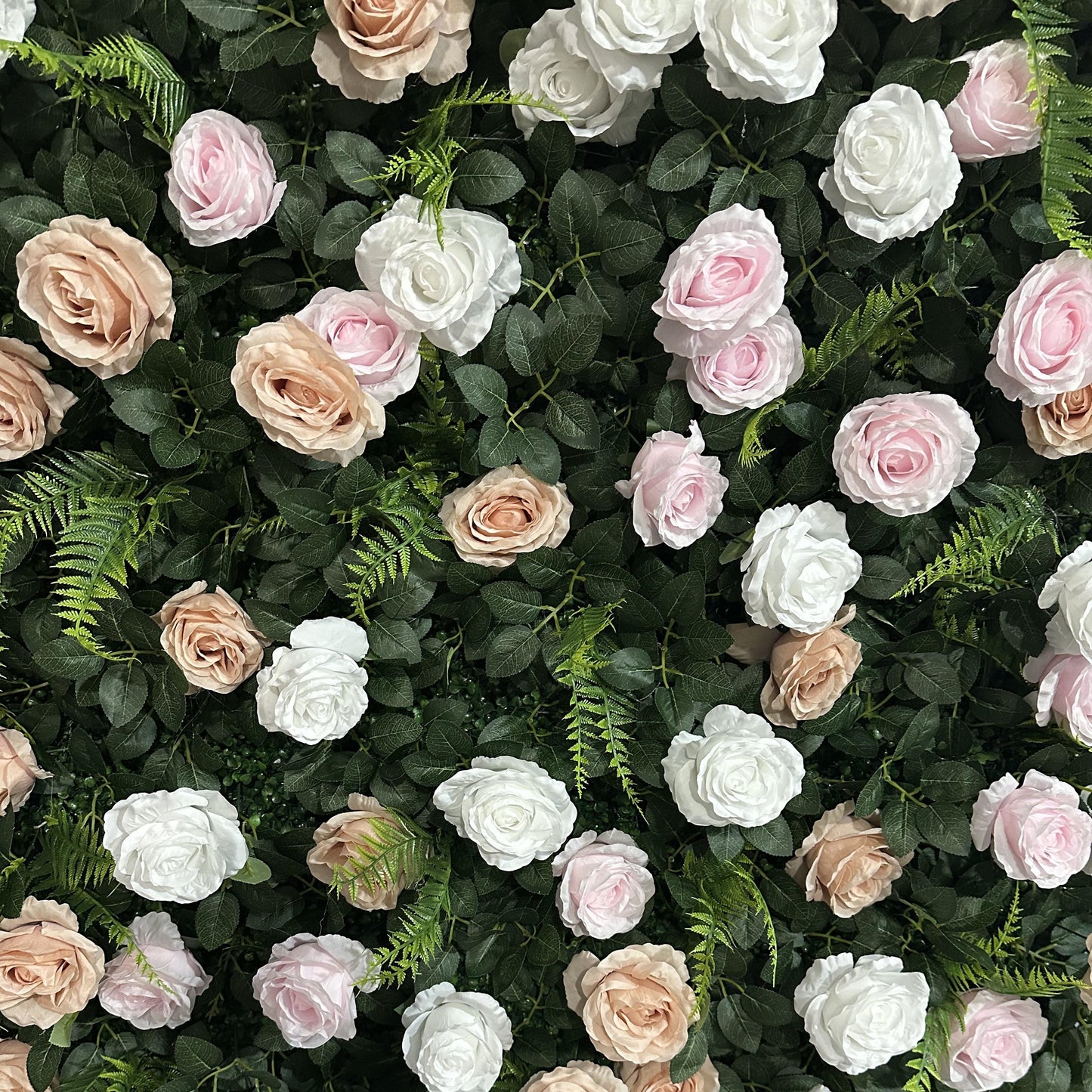 Flower Wall 3D Artificial Rolling UP Pink Champagne Floral Backdrop for Wedding