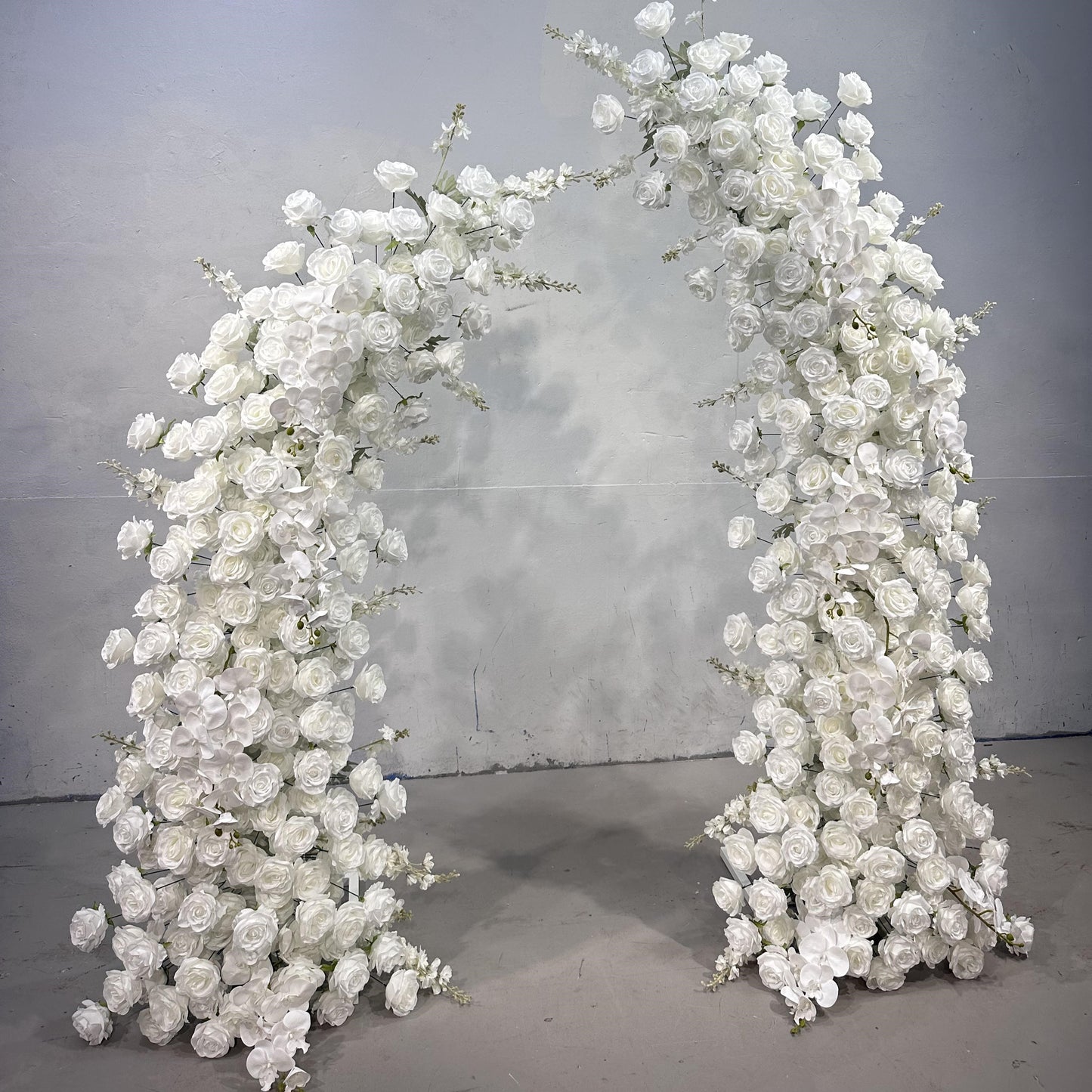 Flower Arch White Rose Floral Pillars for Wedding Party Decor