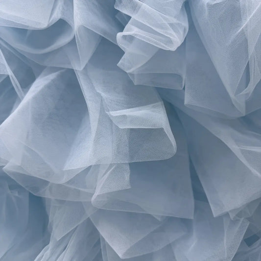 8×8ft Blue Sheer Tulle Decorative Wall Backdrop for Wedding Party Event