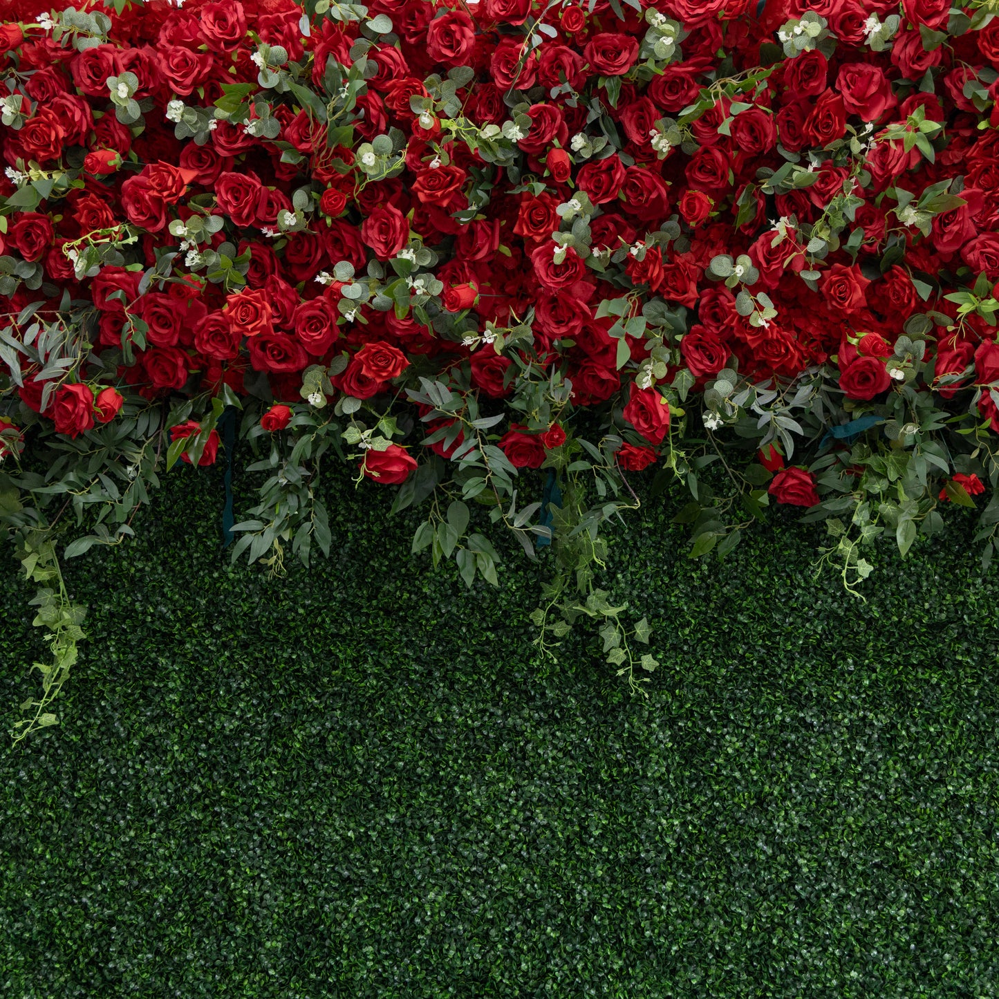 Flower Wall 3D Red Rose Florals Cover Wedding Party Proposal Decor