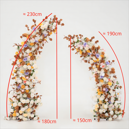Flower Arch Autumn Florals with Stand Frames for Wedding Proposal Party Decor - KetieStory