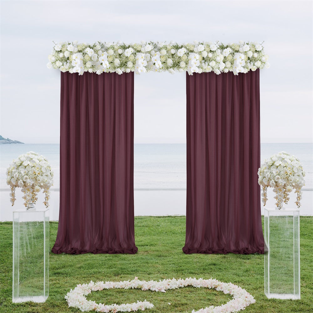 Chiffon Draping Curtains Draps Backdrop for Weeding Party Baby Shower Ceremony Window Decor - KetieStory