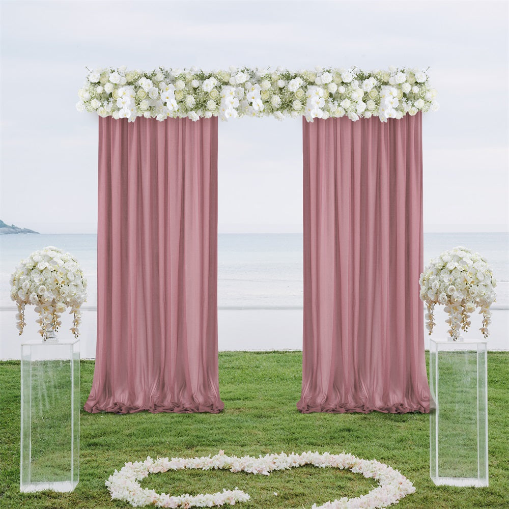 Chiffon Draping Curtains Draps Backdrop for Weeding Party Baby Shower Ceremony Window Decor - KetieStory