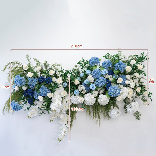 100% handmade, the blue white hanging flower set provides a lifelike appearance and is easy to set up.