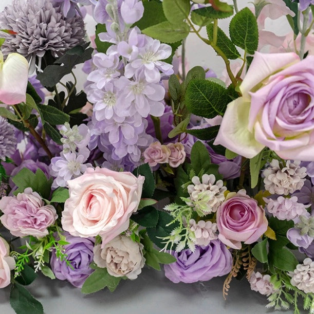 100% handmade, the purple moon flower arch provides a lifelike appearance and is easy to set up.