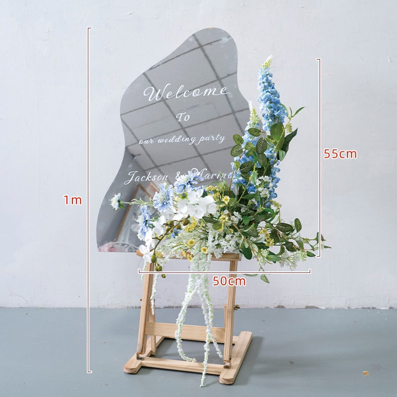 100% handmade, the 1.64ft mirror flower arrangement provides a lifelike appearance and is easy to set up.