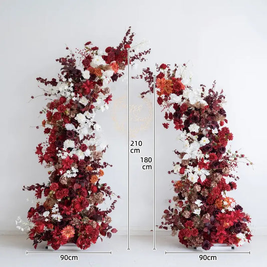 100% handmade, the red white flower arch provides a lifelike appearance and is easy to set up.