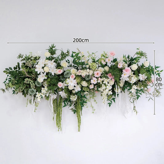 100% handmade, the green pink garden hanging flower set provides a lifelike appearance and is easy to set up.