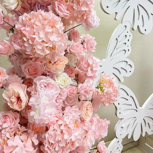 100% handmade, the pink purple flower arch provides a lifelike appearance and is easy to set up.