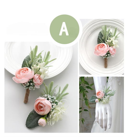 Wrist Flower Corsages Series for Wedding Party Proposal Decor - KetieStory