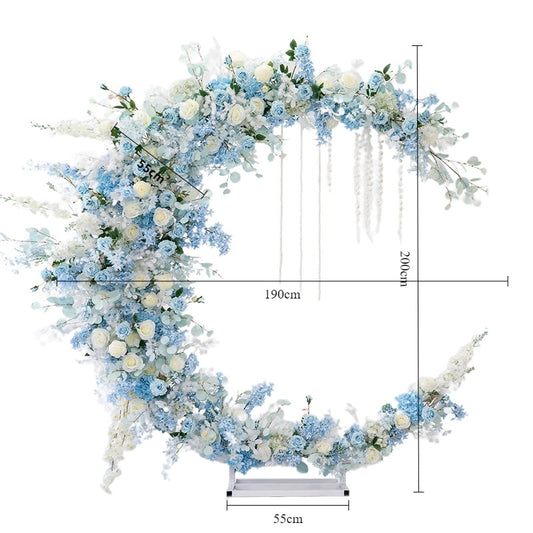 100% handmade, the blue moon flower arch provides a lifelike appearance and is easy to set up.