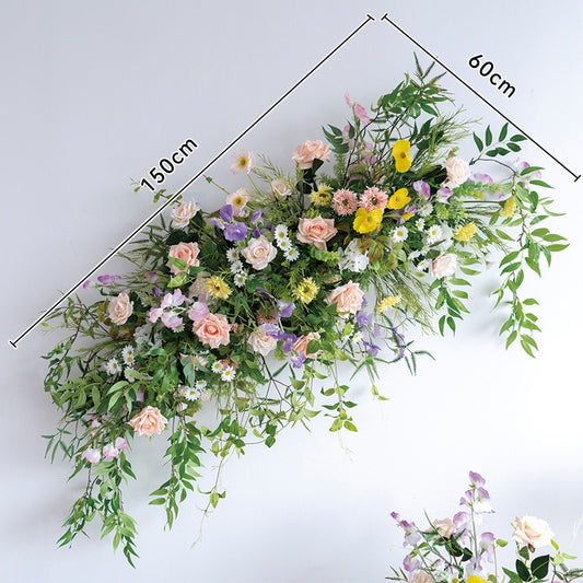 100% handmade, the garden flower hanging flower set provides a lifelike appearance and is easy to set up.