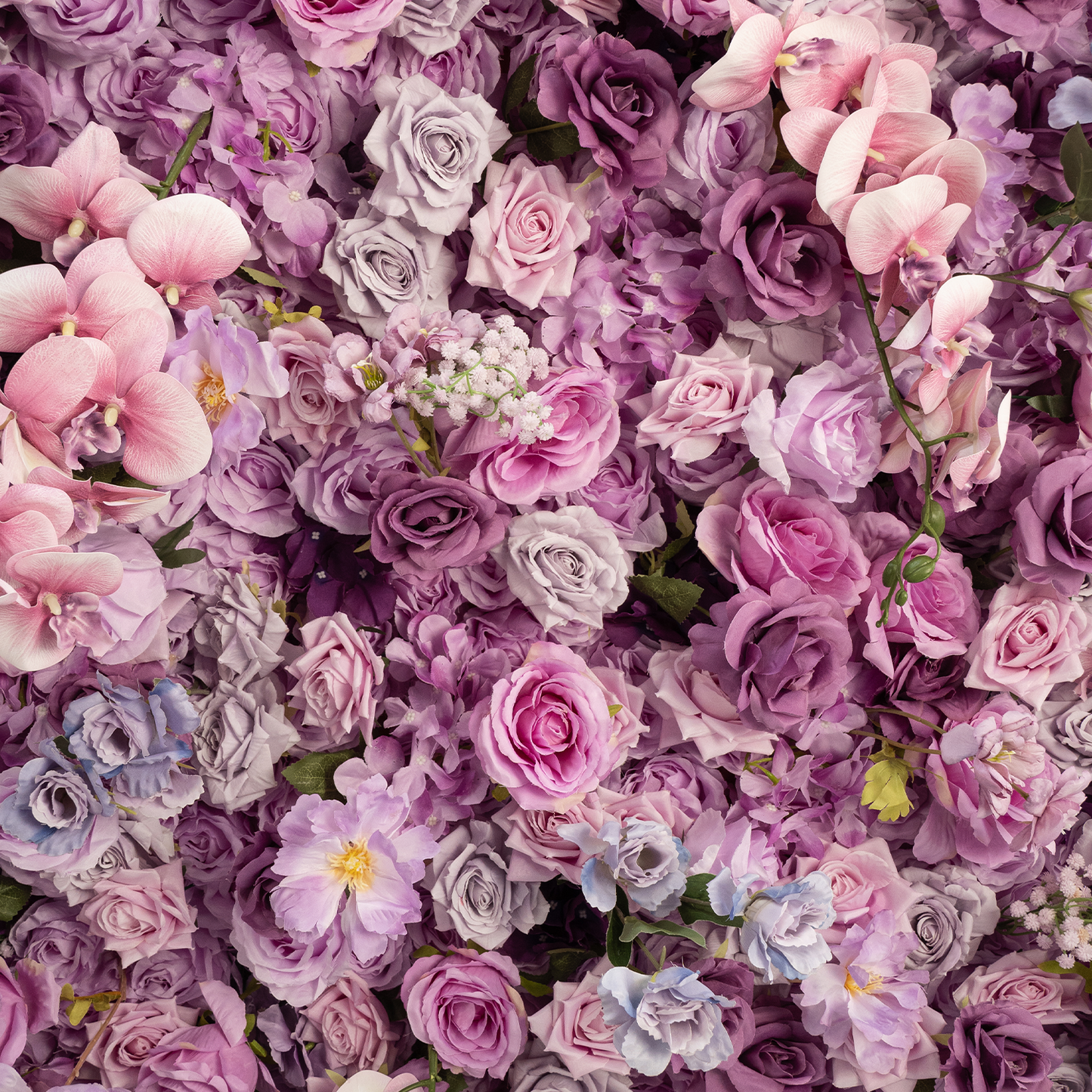 RTS Flower Wall 7D Purple Rolling Up Curtain Floral Backdrop Wedding Party Proposal Decor