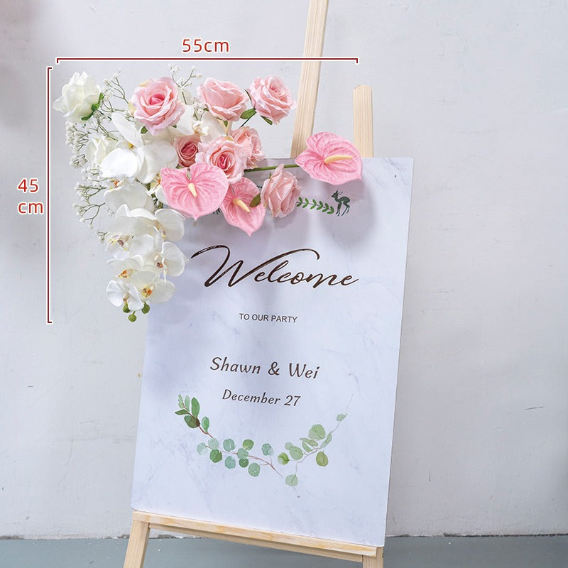 100% handmade, the pink white hanging flower set provides a lifelike appearance and is easy to set up.