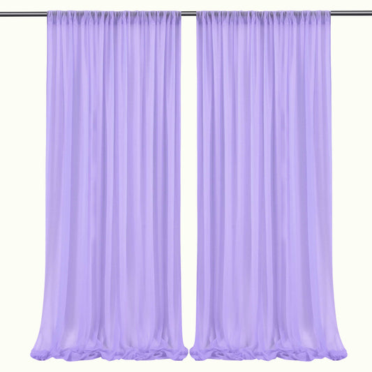 Chiffon Draping Curtains Draps Backdrop for Weeding Party Baby Shower Ceremony Window Decor - KetieStory