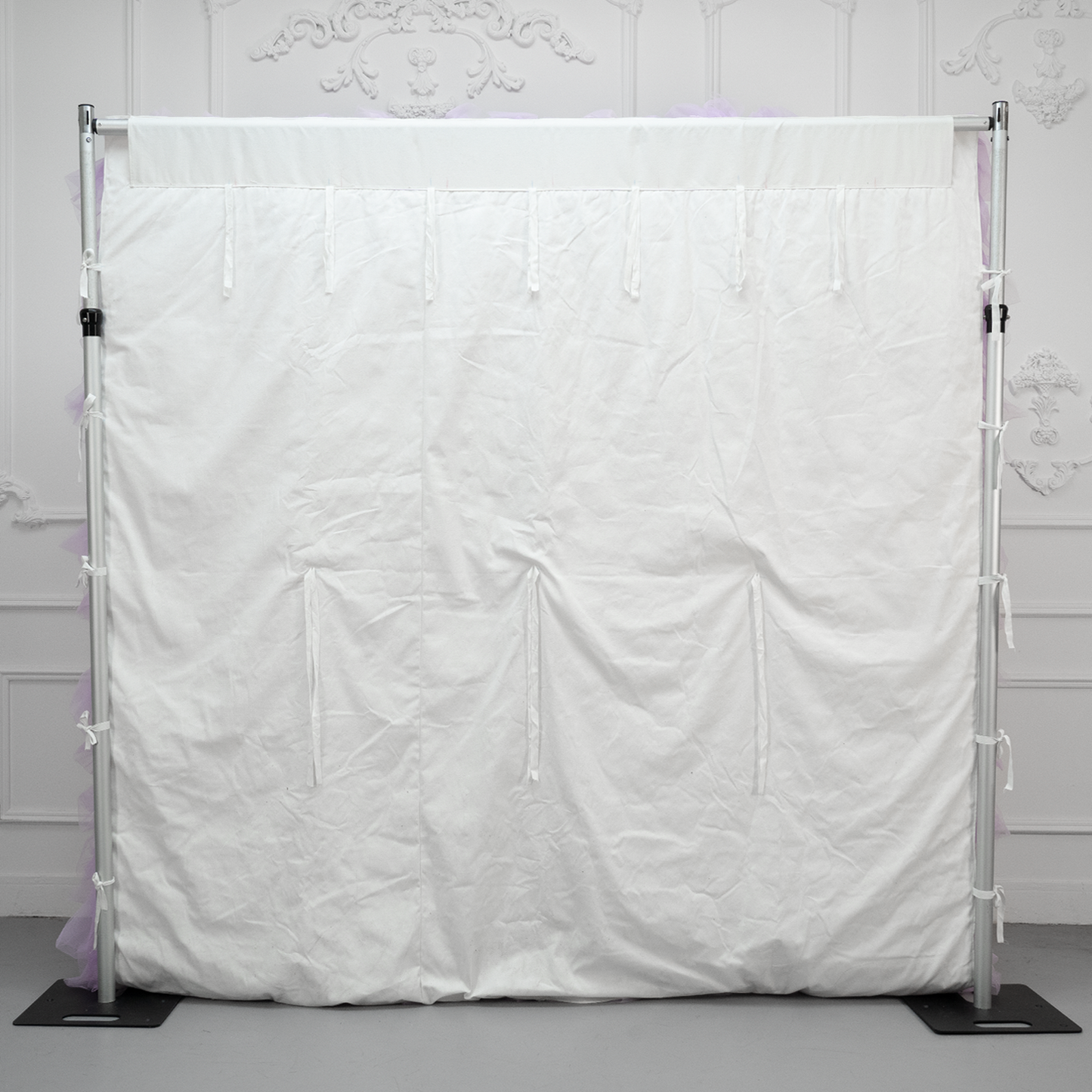 8×8ft Purple Sheer Tulle Decorative Wall Backdrop for Wedding Party Event