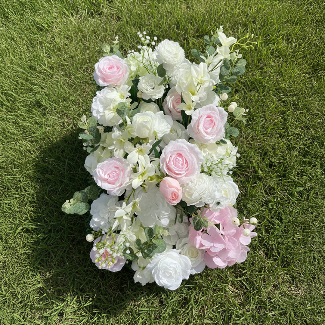 3D Light Pink Fabric Flower Wall Backdrop for Wedding