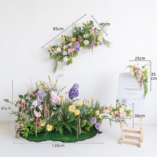 100% handmade, the green garden hanging flower set provides a lifelike appearance and is easy to set up.
