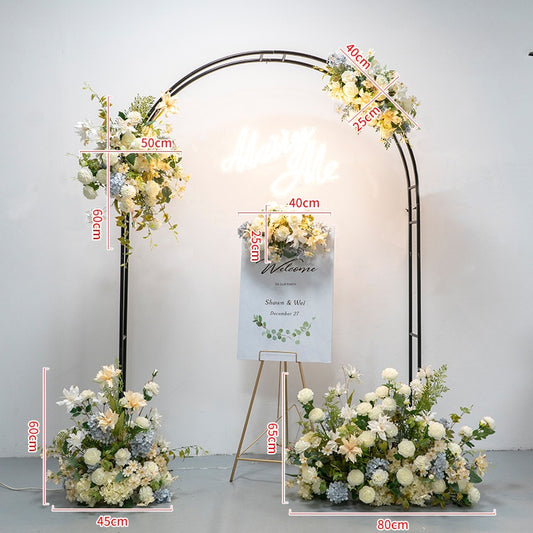 100% handmade, the champagne hanging flower set provides a lifelike appearance and is easy to set up.