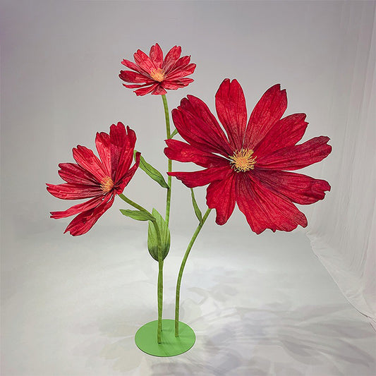 Set of 3 Giant Paper Daisy Flower Handmade Floral Set for Wedding Party Decor