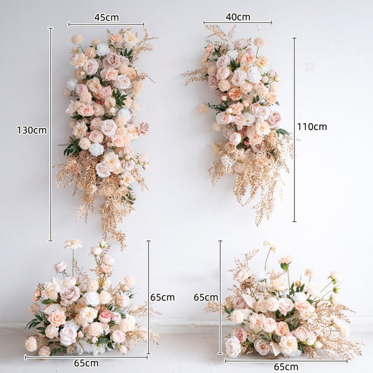 100% handmade, the pink hanging flower set provides a lifelike appearance and is easy to set up.