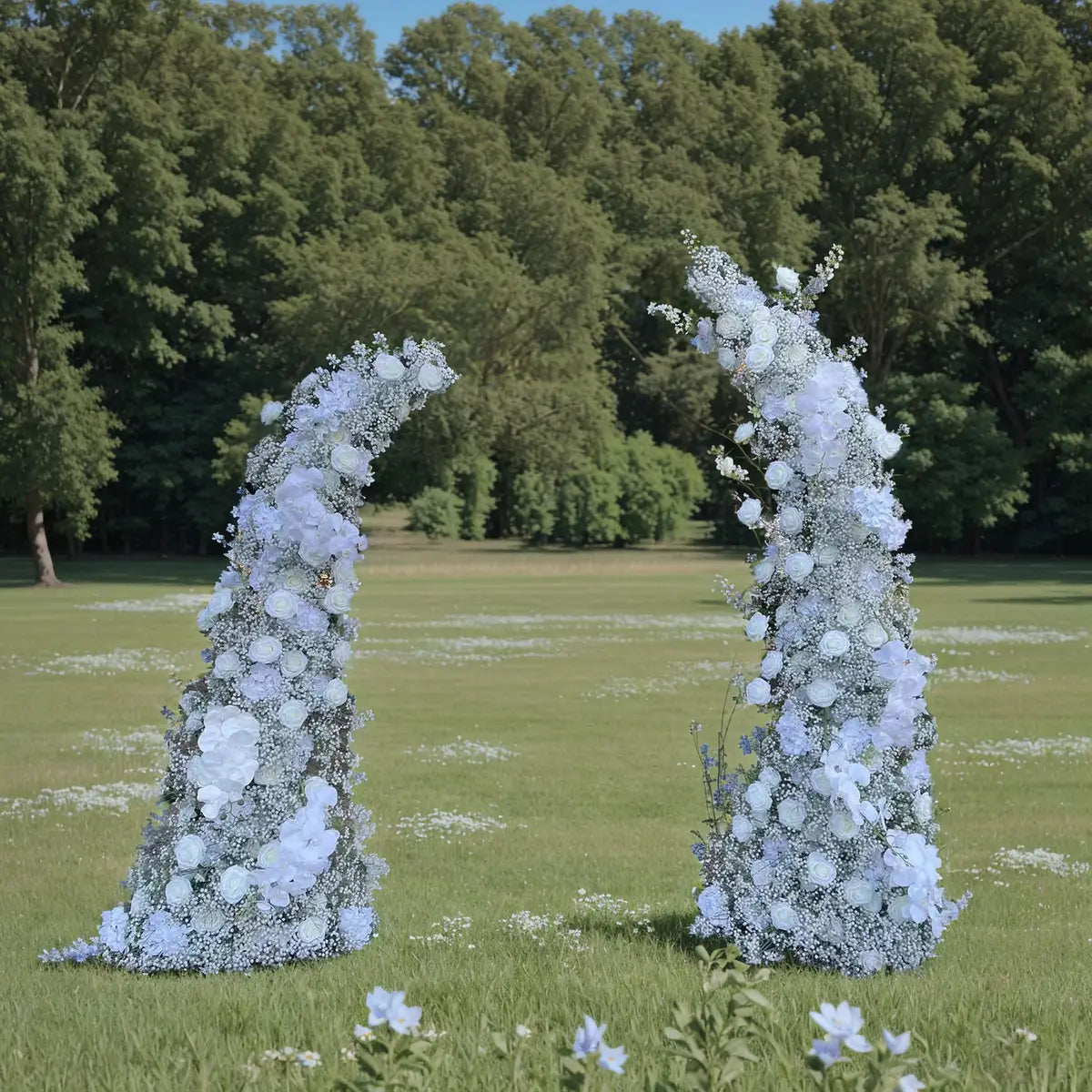 100% handmade, the baby's breath flower pillar provides a lifelike appearance and is easy to set up.