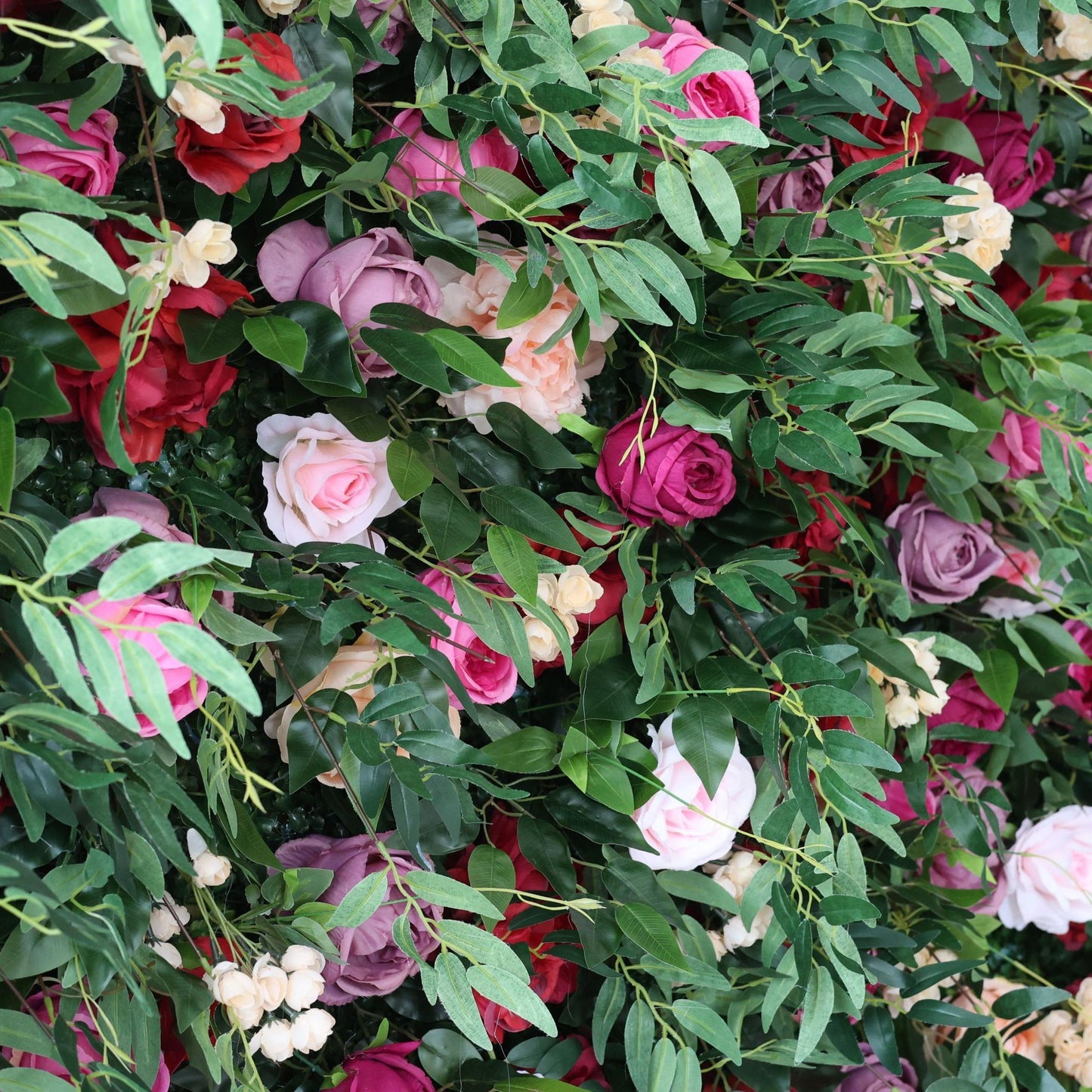 Flower Wall 5D Green Purple Fabric Rolling Up Curtain Floral Backdrop For Party