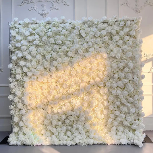 CP SALE 3D White Flower Wall with Stand and Two Free Gifts