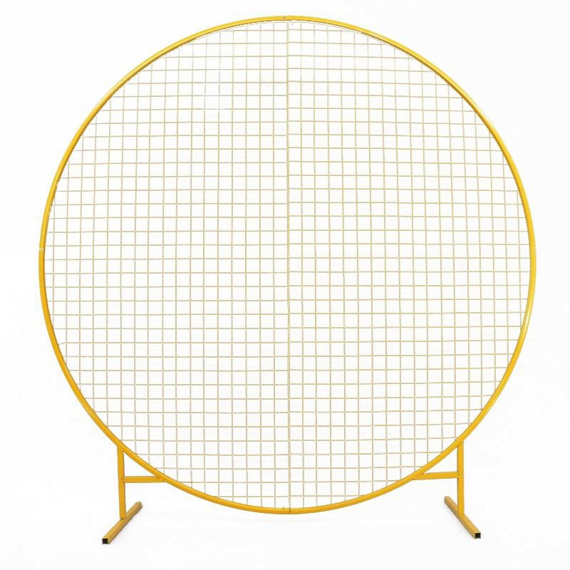 Round Stand Frames Grid Single Pole Round Door Outdoor Lawn Wedding Flower Gate - KetieStory