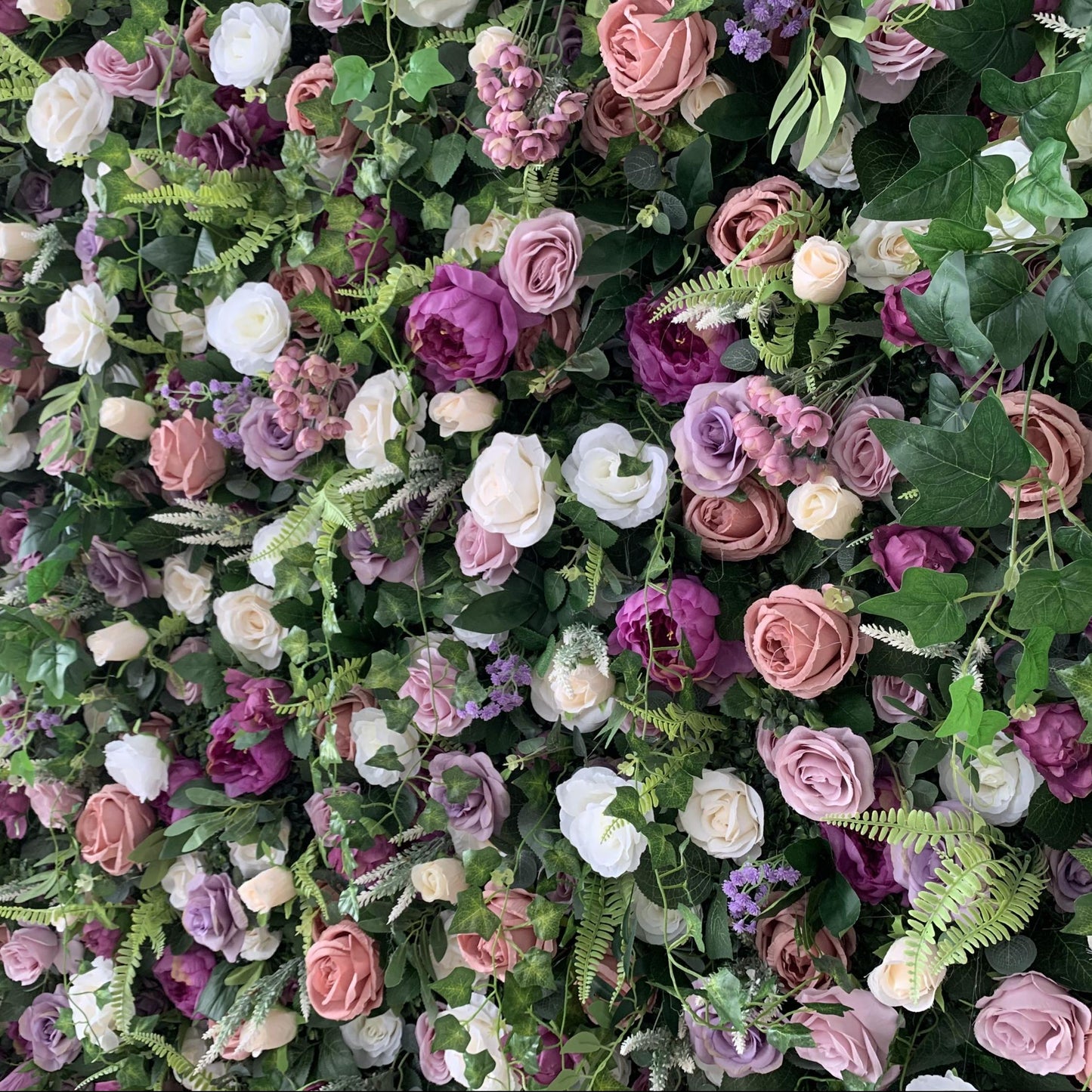 Flower Wall 3D Green Purple Rolling Up Curtain Floral Backdrop Party Proposal Wedding Decor