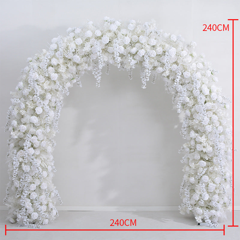 Flowers Arch Set Blossom White Roses for Wedding Event Decoration Proposal Decor - KetieStory