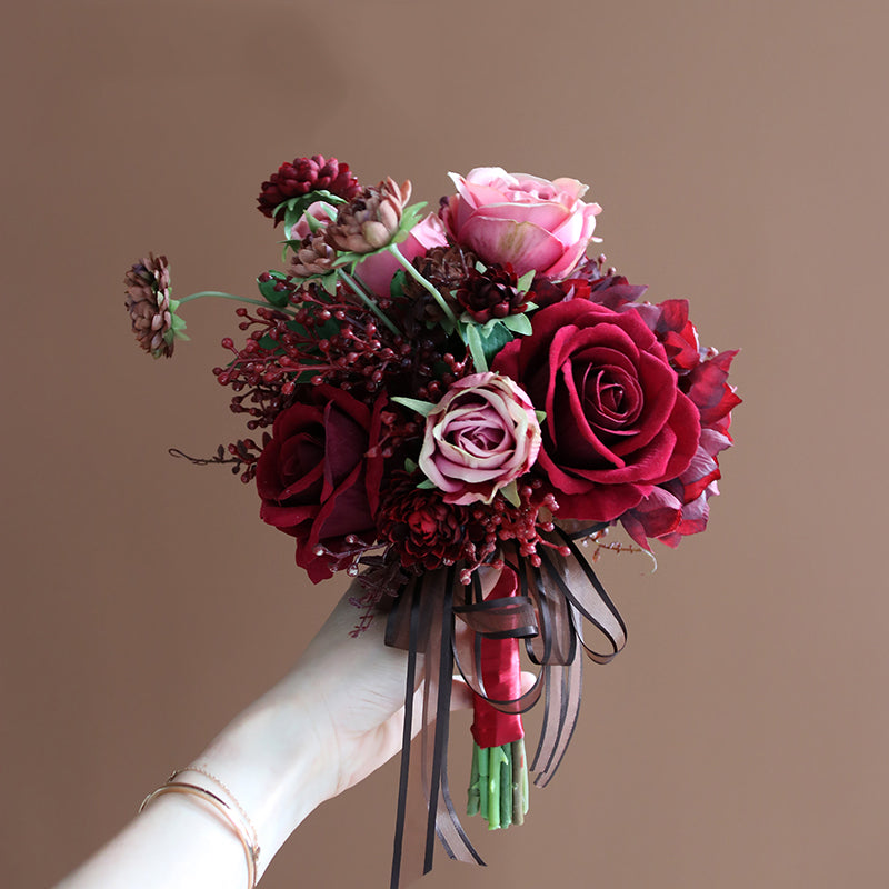Bridal Bouquet Red Rose for Wedding Party Proposal - KetieStory