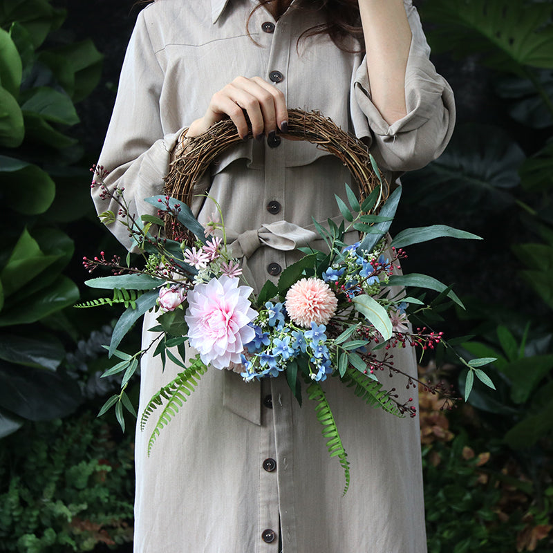 Wreath Champagne Blue for Wedding Party Proposal Decor - KetieStory