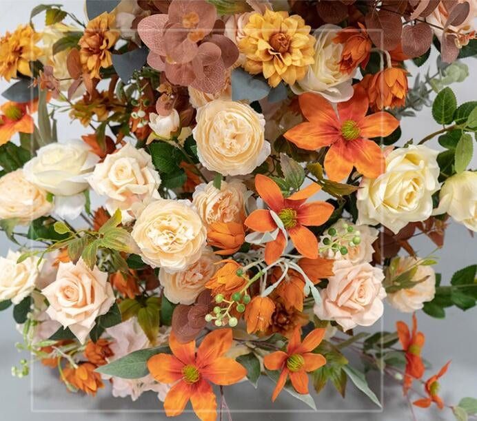 Orange Horn Flower for Wedding Proposal Party Decor - KetieStory