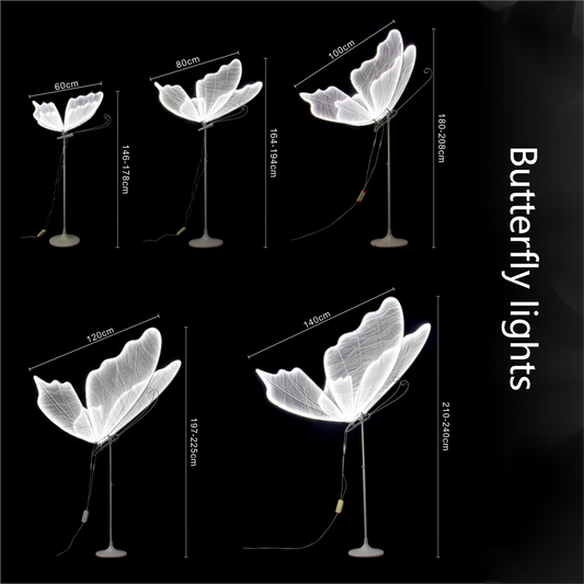 Set of 2 LED Butterfly Light Party Lights for Event Wedding Decor Props - KetieStory