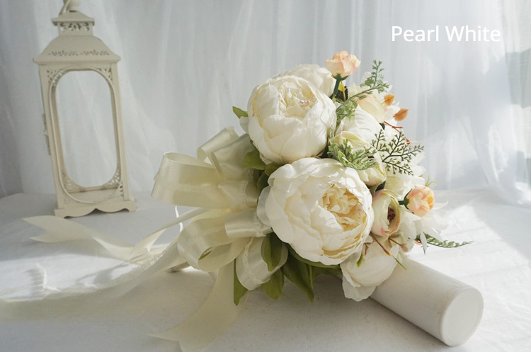 Bridal Bouquet White for Wedding Party Proposal - KetieStory