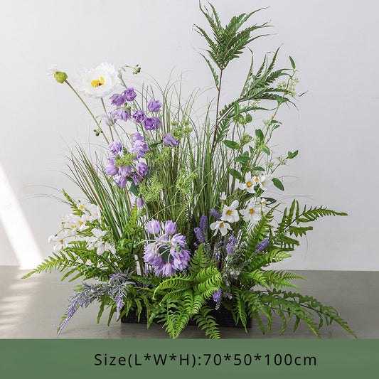 Ground Flower Arrangment Flowers and Plants Landscaping for Weeding Party Decoration - KetieStory