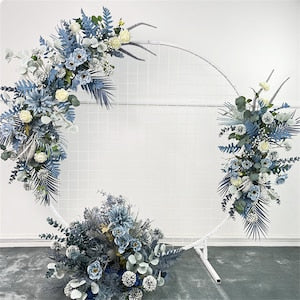 Blue Flower Arrangement Wedding Arch for Wedding Party Decor Proposal - KetieStory